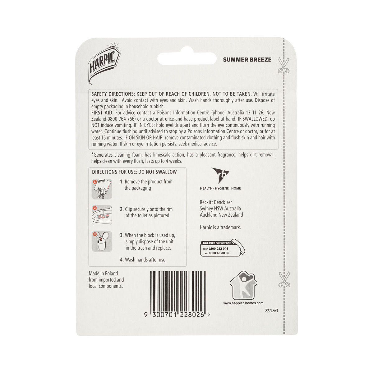 Harpic Fresh Power Cage Summer Breeze