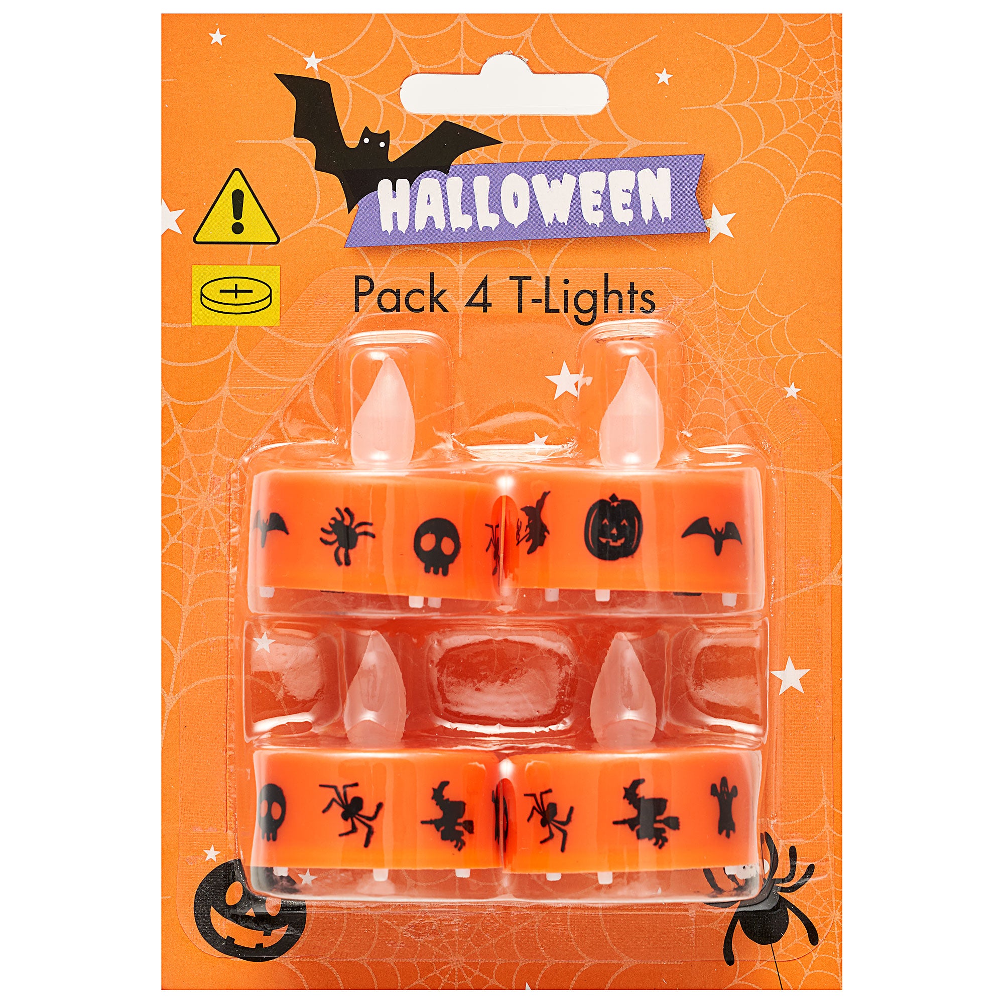 Halloween LED Tealight Candle 4pk The Reject Shop