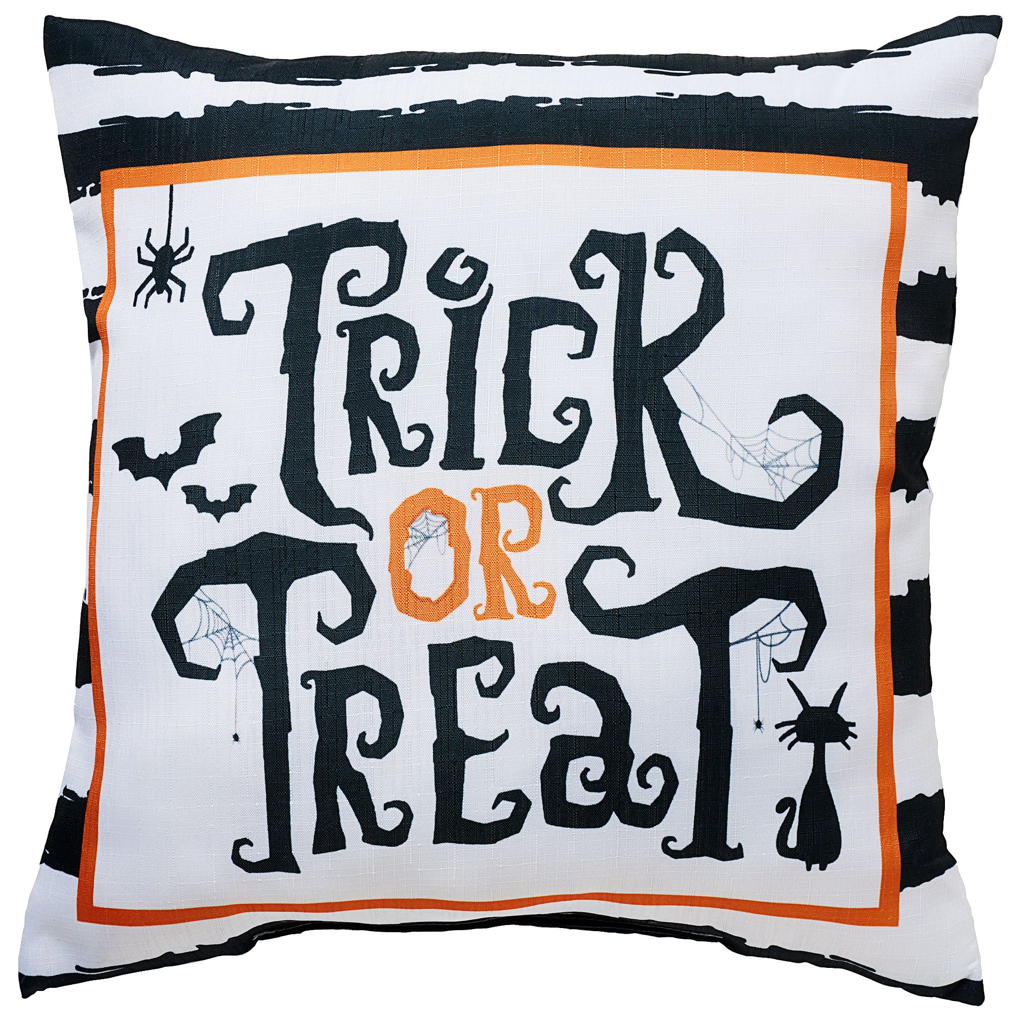 Halloween Cushion Skull & Rose/Trick Or Treat The Reject Shop