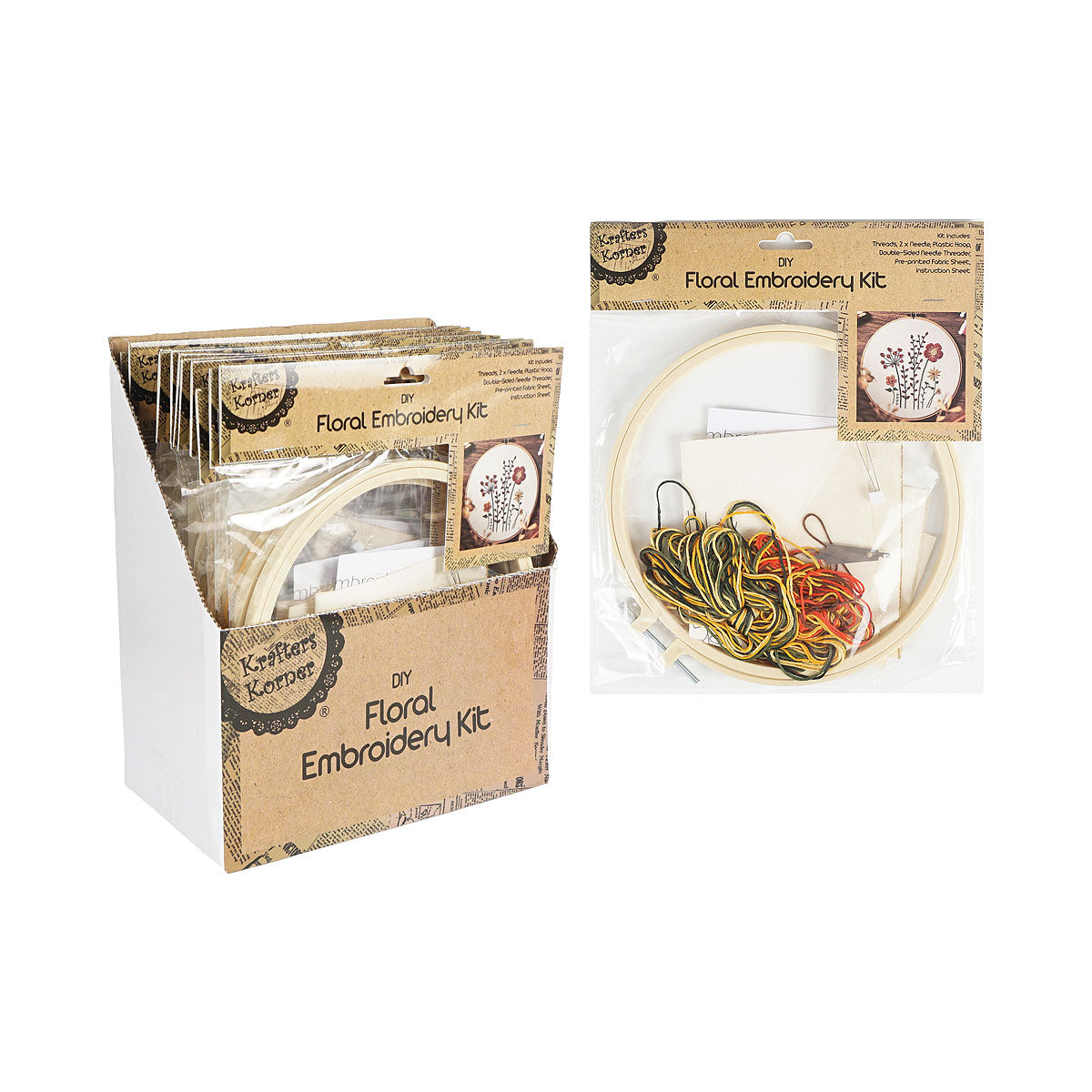 DIY Floral Embroidery Kit