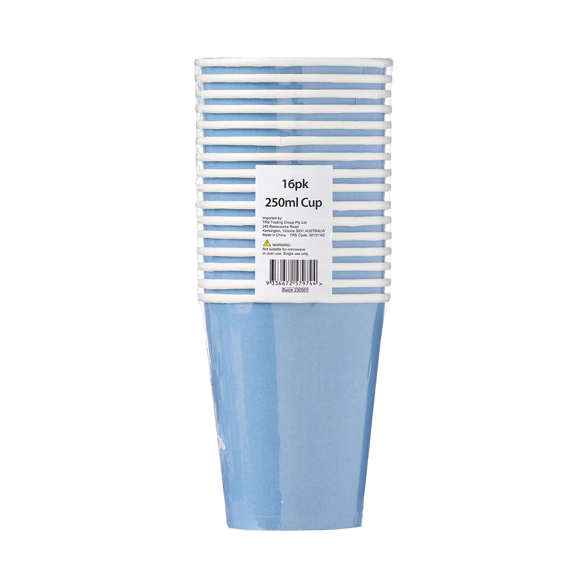 Paper Cups 250ml Blue 16pk
