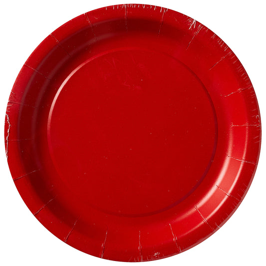 Snack Plate 18cm Red 16pk