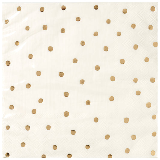 Lunch Napkin Gold Spot 20pk