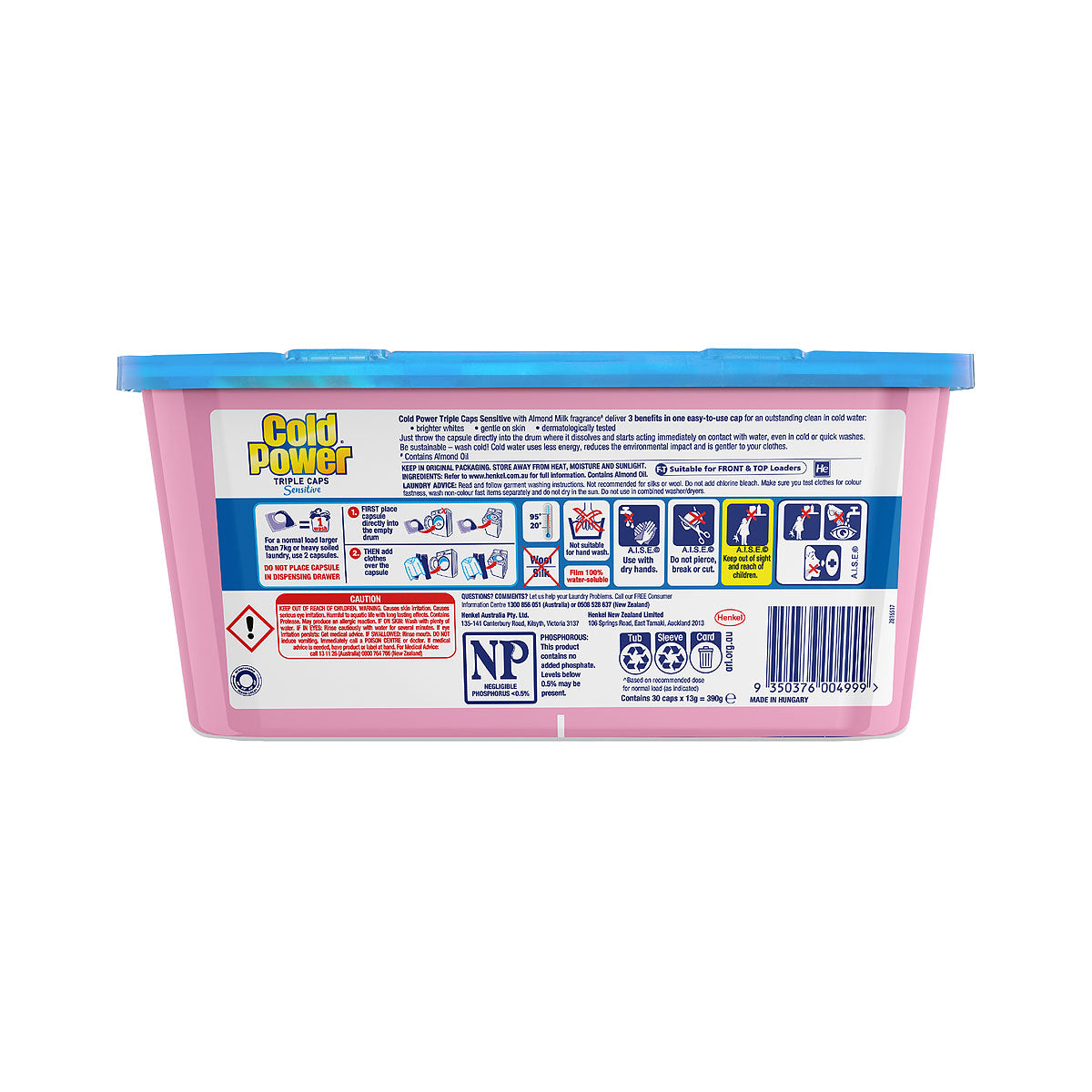 Cold Power Triple Laundry Capsule Sensitive 30pk