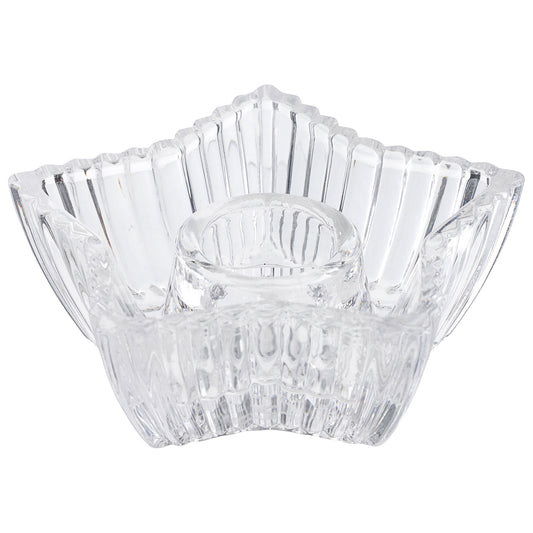 Star Glass Tealight Holder 8cm