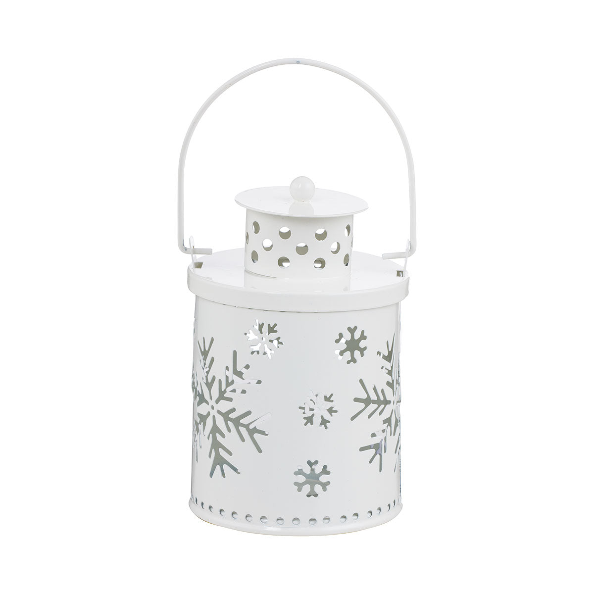 Metal Cut-Out Small Lantern Red/White