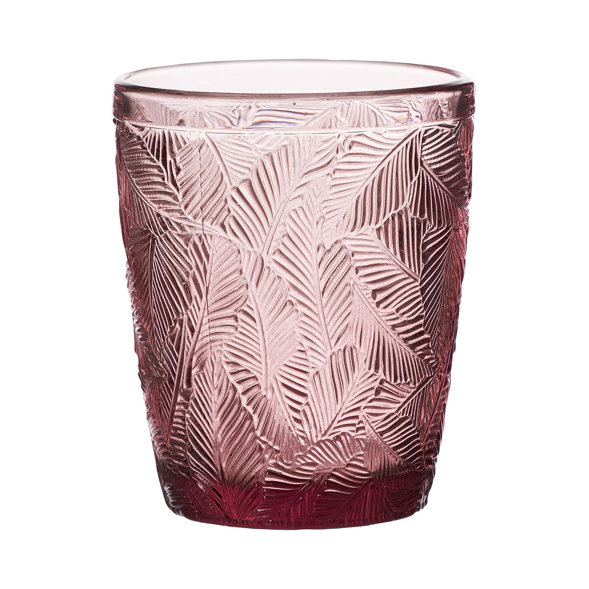Palm Leaf Glass Tumbler Rose