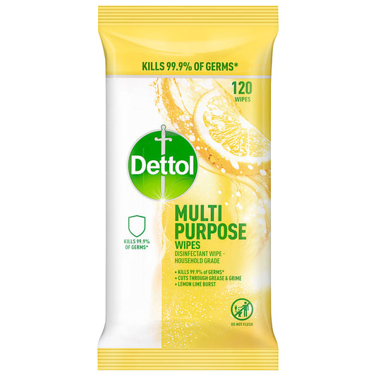 Dettol Multipurpose Wipes Lemon 120pk
