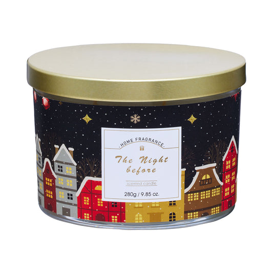 Print Decal 2-Wick Candle With Lid Assorted