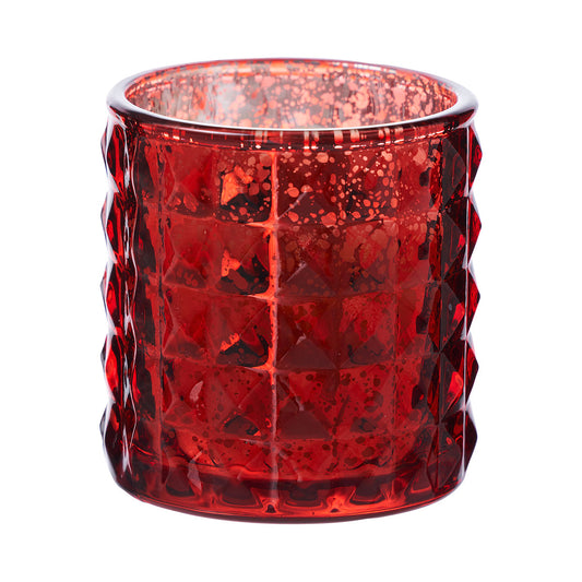 Mercury Diamond Glass Candle Red/Green