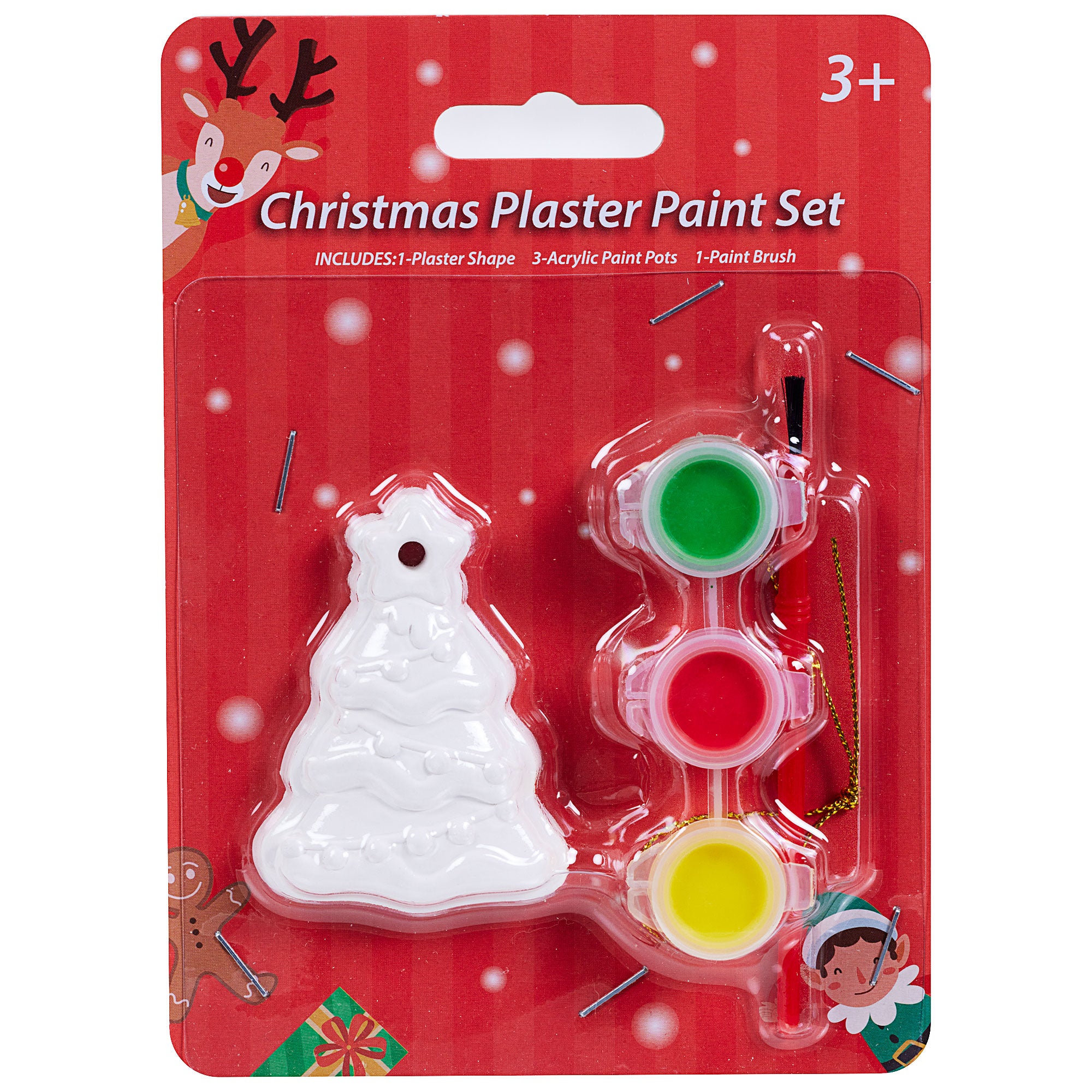 Christmas Plaster Paint Santa & Tree The Reject Shop