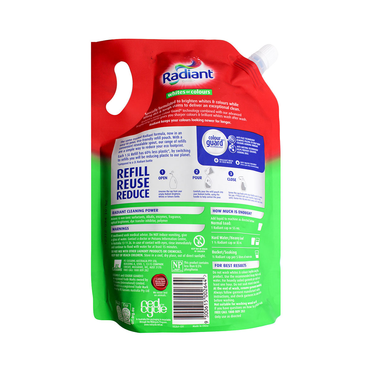 Radiant Laundry Liquid Whites & Colours Refill 1.5L
