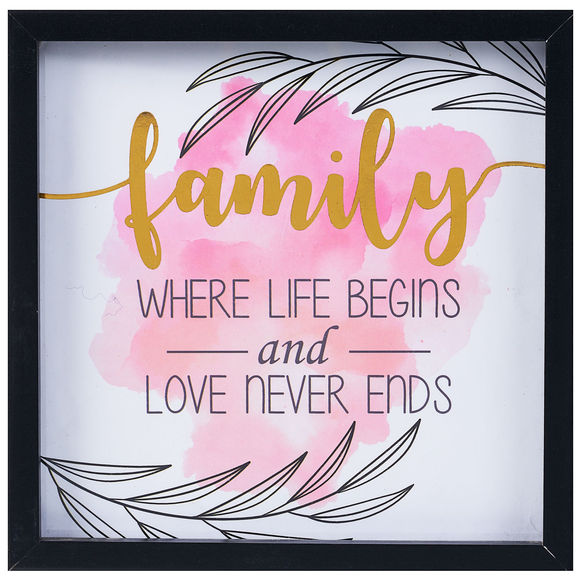 Family Is Where Life Begins Mini Frame The Reject Shop