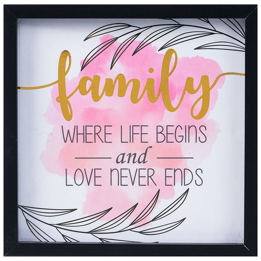 Family Is Where Life Begins Mini Frame