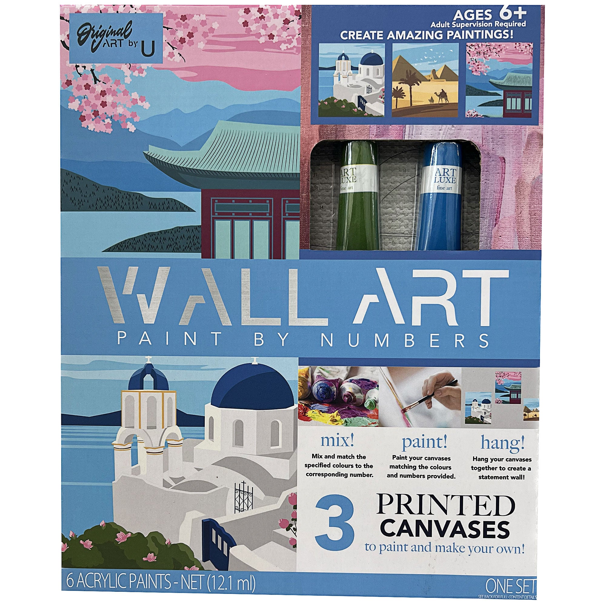Art By U Wall Art Paint By Numbers Kit Assorted The Reject Shop