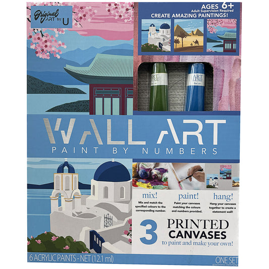 Art By U Wall Art Paint By Numbers Kit Assorted
