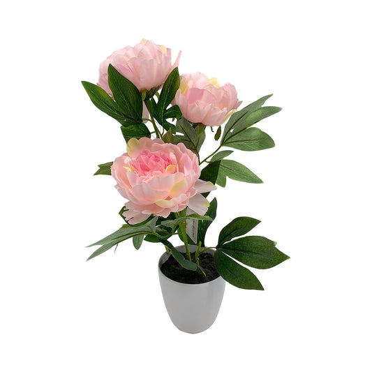 Faux Pink Peony Plant 44cm