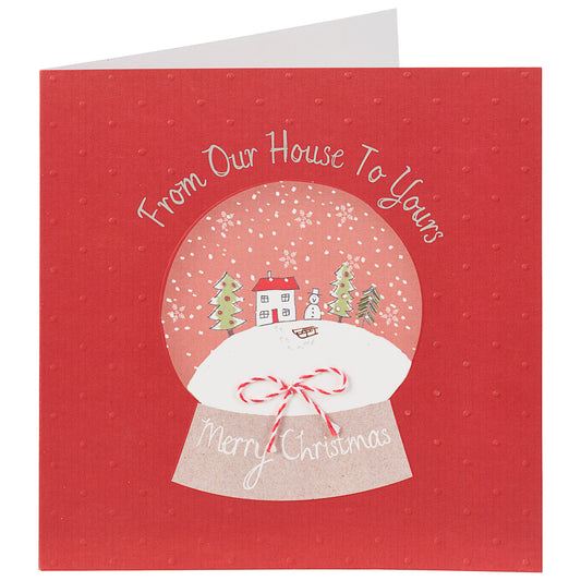 Merry Christmas Card Snow Globe