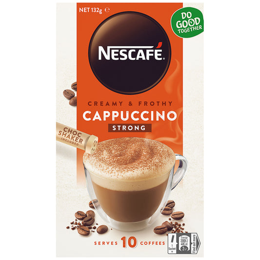 Nescafé Coffee Sachets Strong Cappuccino 10pk 132g