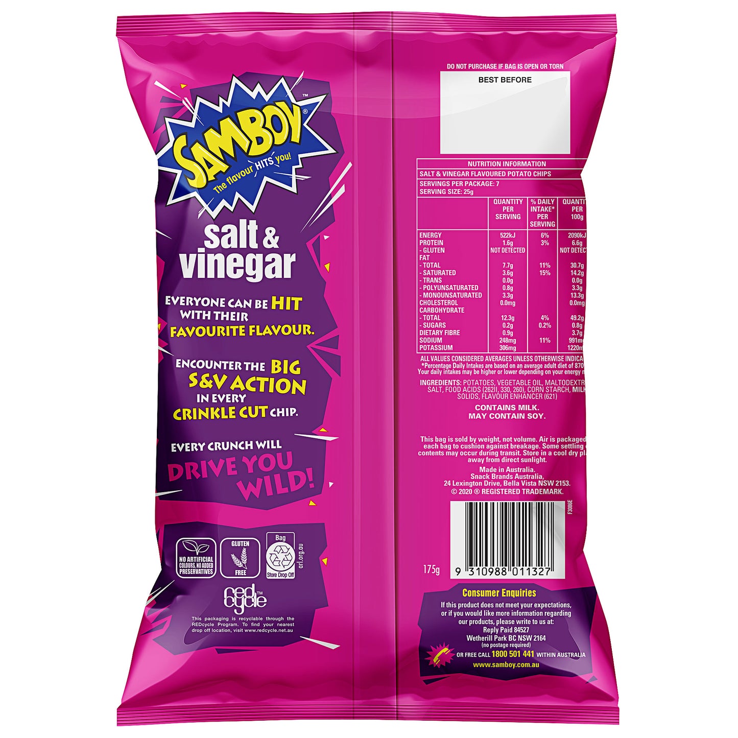 Samboy Salt & Vinegar 175g