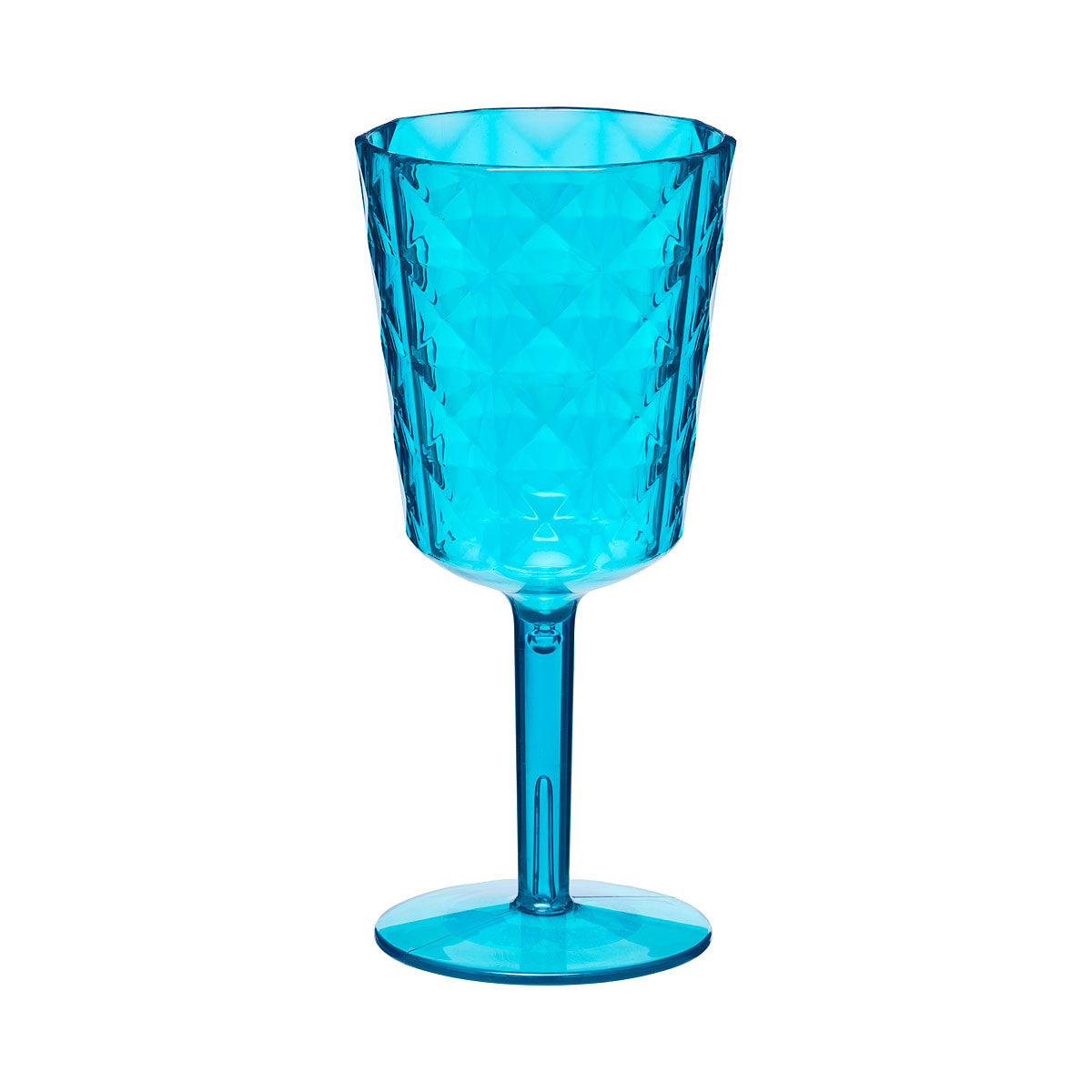 Diamond Acrylic Wine Glass 300mL Pink/Blue