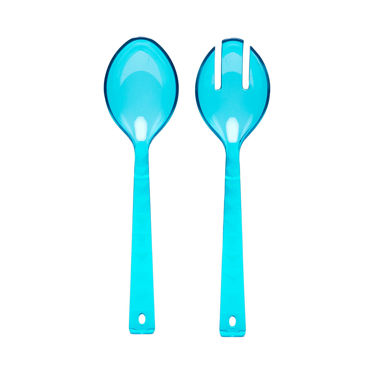 Diamond Acrylic Salad Servers Pink/Blue