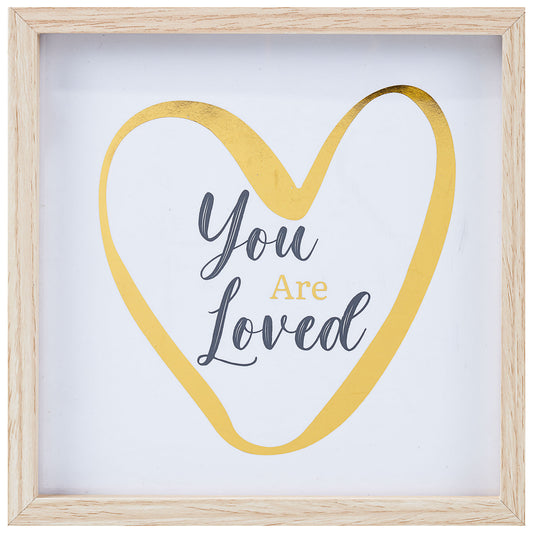 Mini Frame You Are Loved Gold Foil