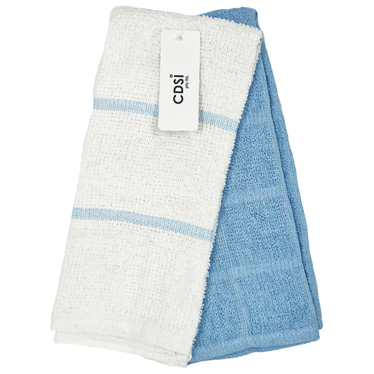 Micro Fibre Tea Towel Blue 2pk
