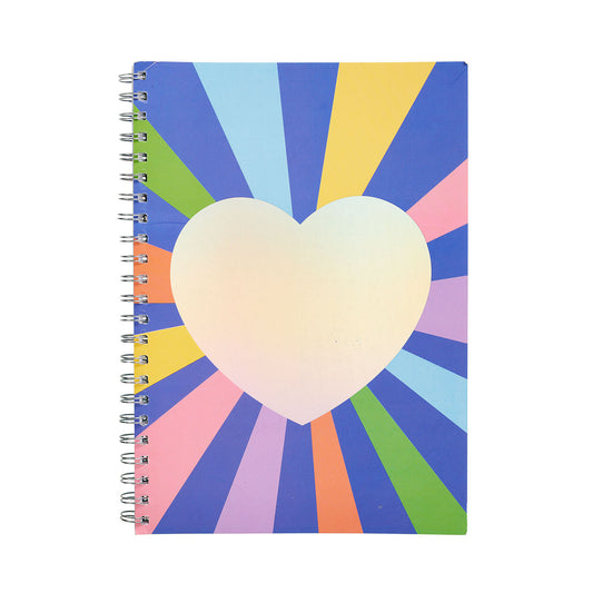 A4 Hearts Spiral Notebook