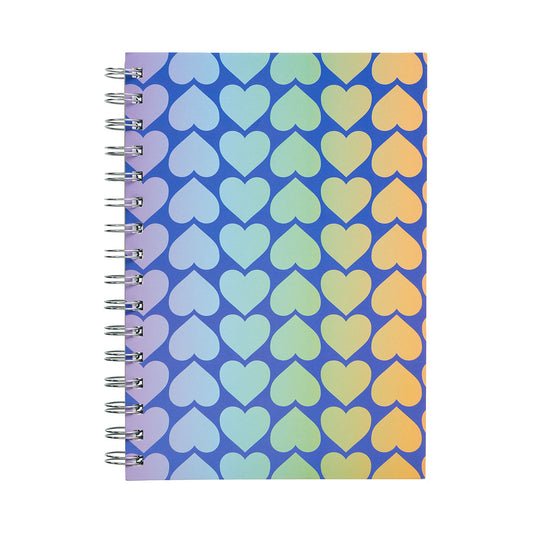 A5 Hearts Spiral Notebook