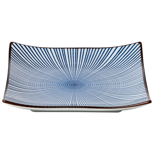 Japandi Square Plate Blue 16cm