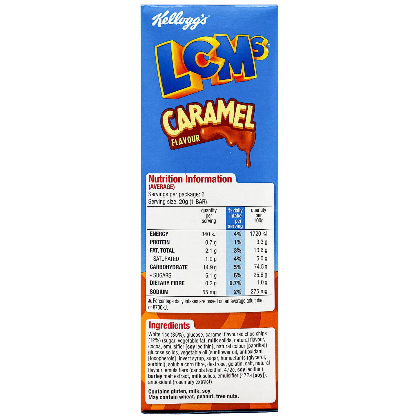Kellogg's LCMs Caramel 6pk 120G