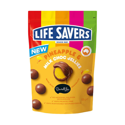 Life Savers Pineapple & Milk Choc Jellies 120g