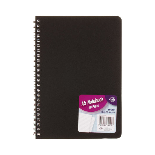 Notebook PP A5 120pg Black SRT