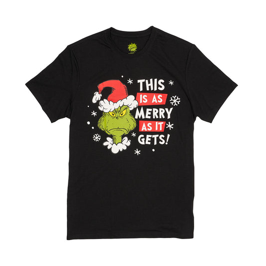 Men's Grinch Merry As Tee Black Medium