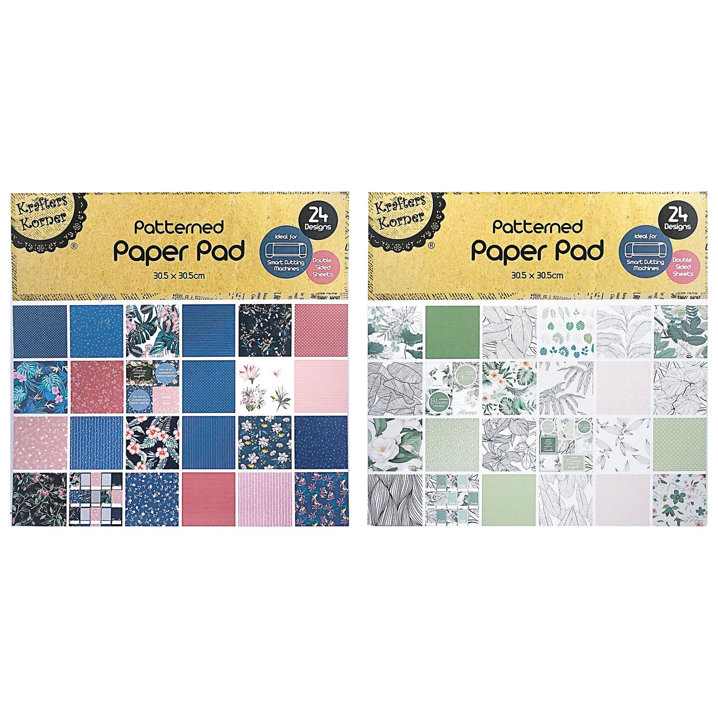 Patterned Paper Pad Double Sided 30.5cm