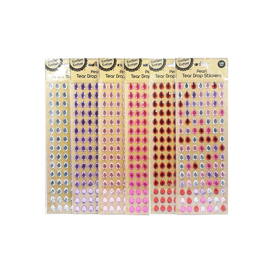Pearl Tear Drop Stickers