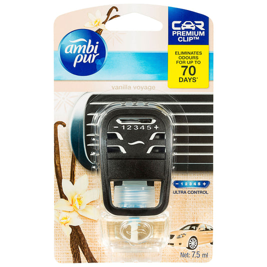 Ambi Pur Premium Car Clip Vanilla Voyage 7.5mL