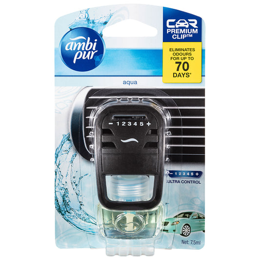 Ambi Pur Premium Car Clip Aqua 7.5mL