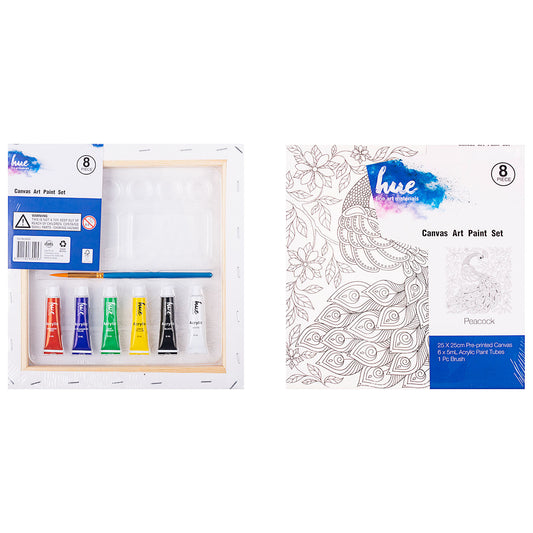 Canvas Art Paint Set Peacock
