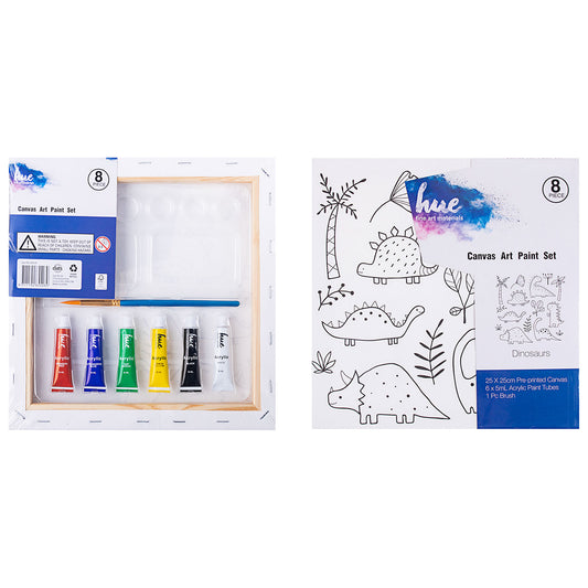 Canvas Art Paint Set Dinosaurs