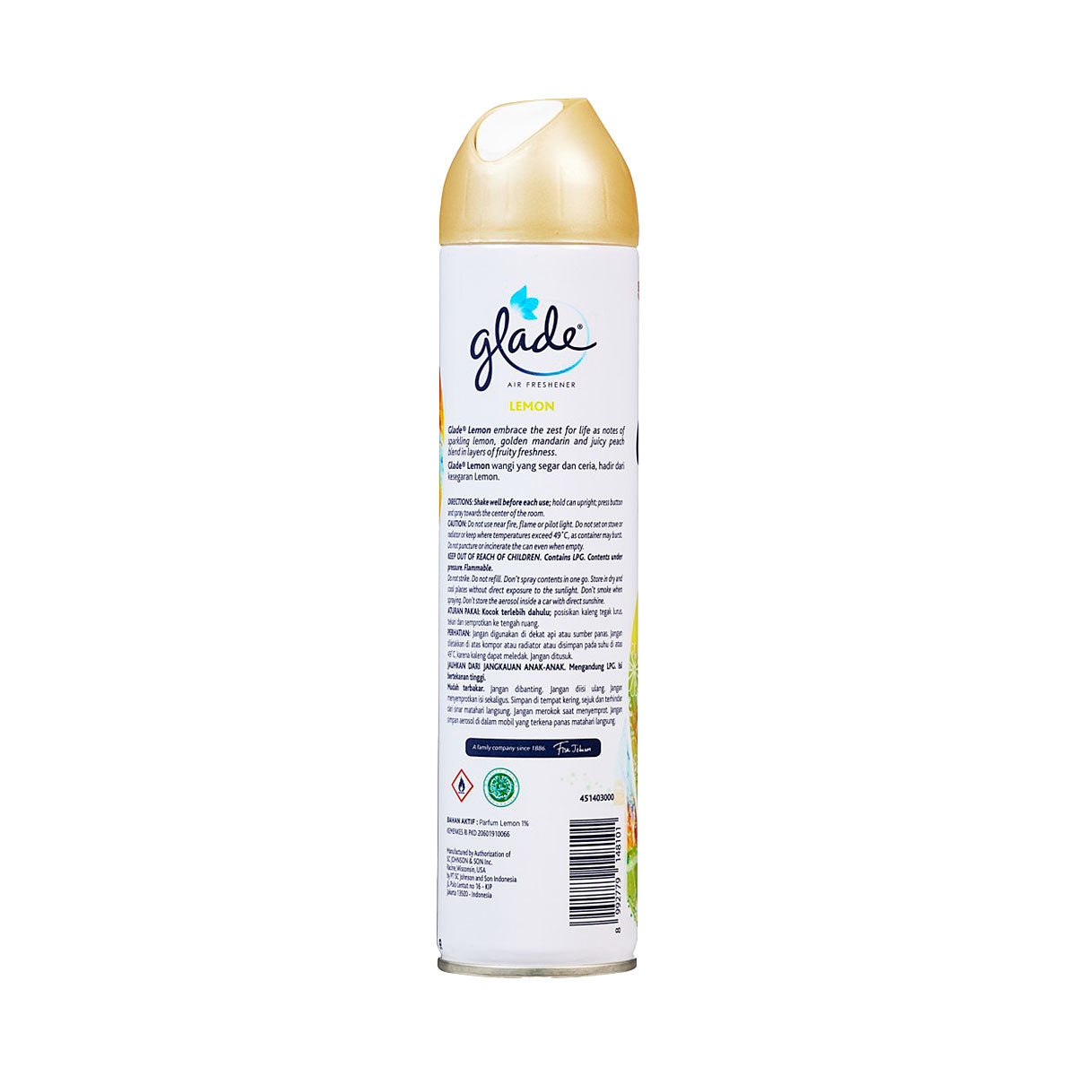 Glade Air Freshener Spray Lemon 225mL