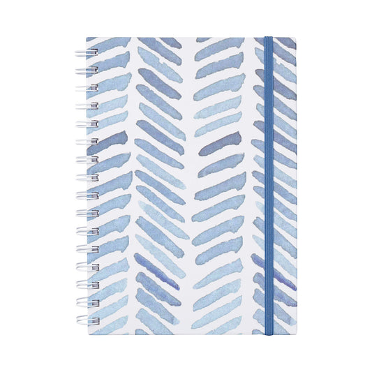 A5 Notebook Blue Brushstrokes