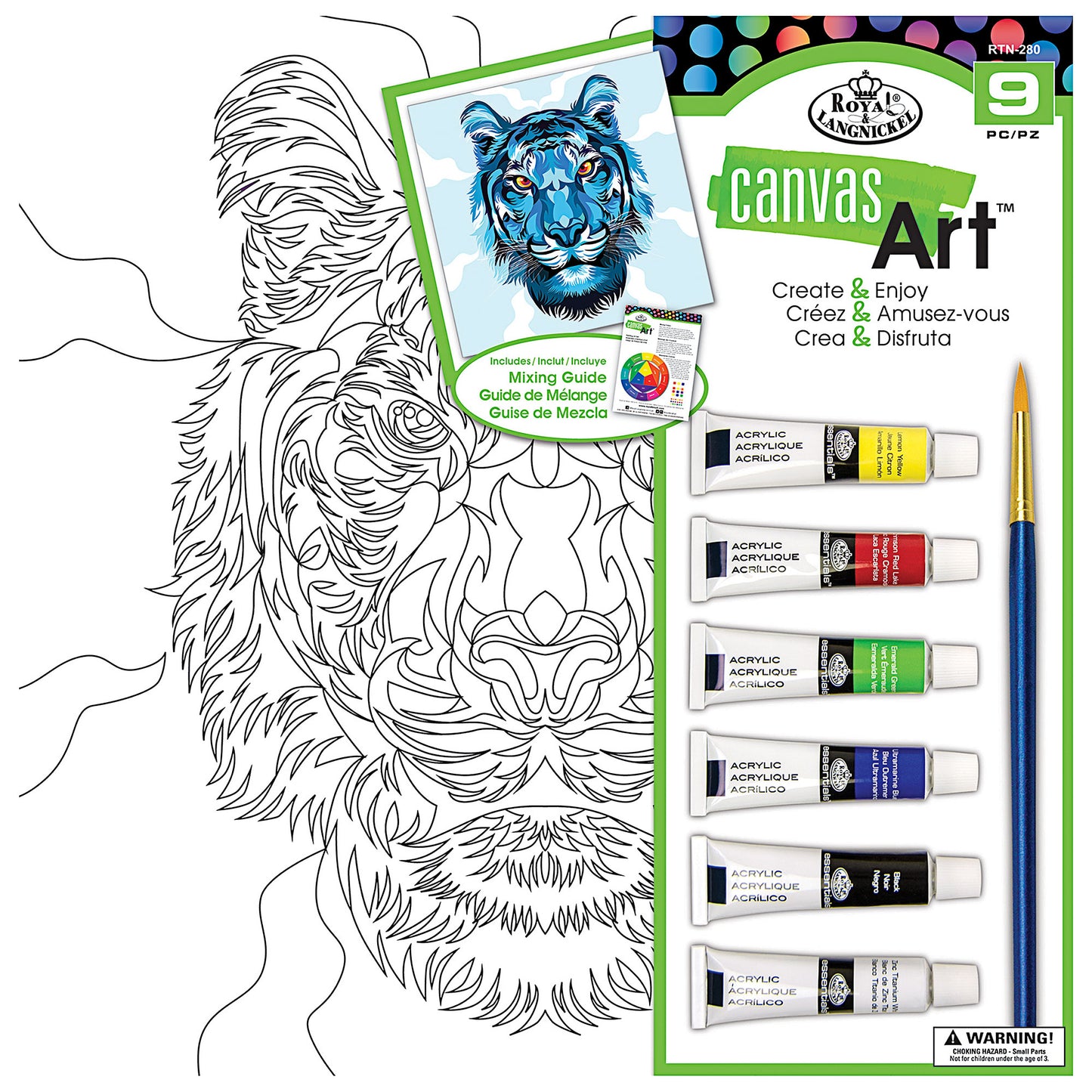 Canvas Art Paint Tiger