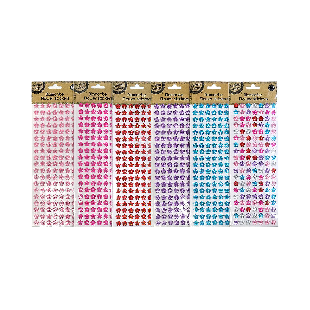 Rhinestone Flower Stickers