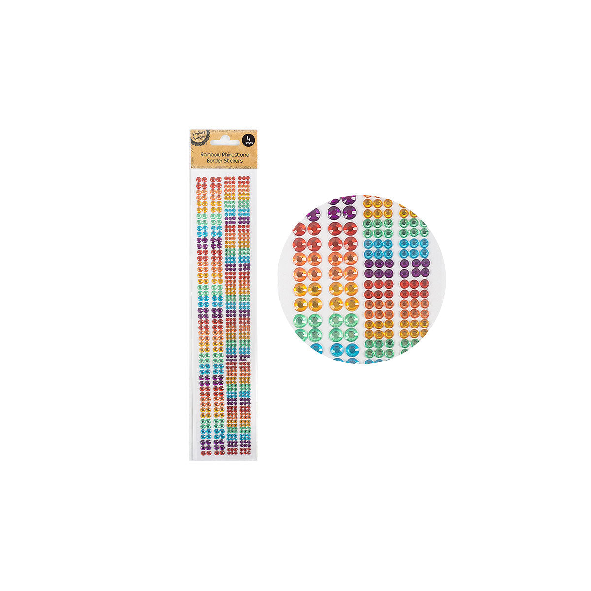 Stickers Rainbow Gemstone Border