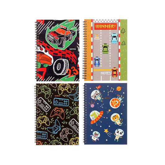 Notebook Printed Cover Boys A5 120pg Assorted
