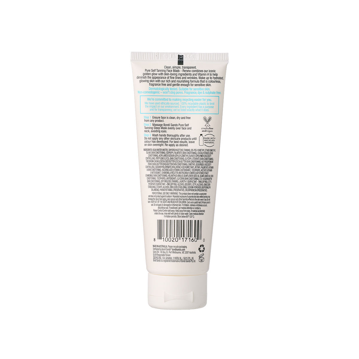 Bondi Sands Pure Self Tanning Sleep Mask 75mL