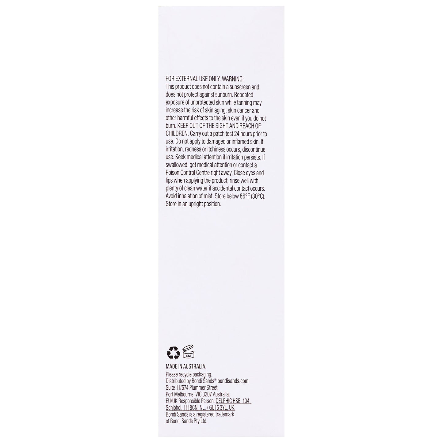 Bondi Sands Pure Self Tanning Face Mist 70mL
