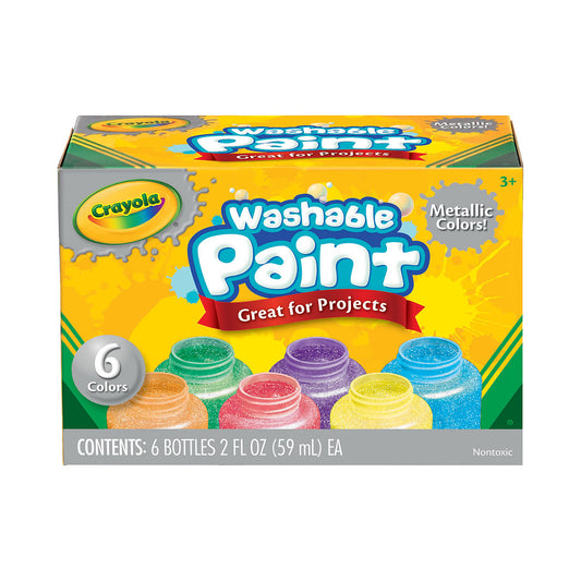 Crayola Washable Metallic Paint 6pk